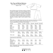 Load image into Gallery viewer, Roo Top and Marley Bottoms, printed sewing pattern for babies and toddlers, 0 - 24 month old