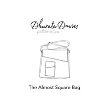 Load image into Gallery viewer, The Almost Square Bag, printed sewing pattern for an adult messenger style bag