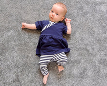 Load image into Gallery viewer, Flo Dress and Riley Leggings, digital PDF sewing pattern for babies and toddlers by Dhurata Davies, 0 - 24 months