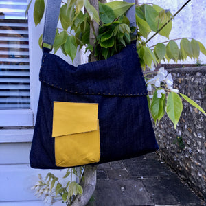 The Almost Square Bag, digital PDF sewing pattern for a messenger style bag