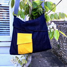 Load image into Gallery viewer, The Almost Square Bag, printed sewing pattern for an adult messenger style bag