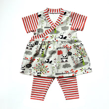 Load image into Gallery viewer, flo dress and riley leggings sewing pattern for babies and toddlers by dhurata davies