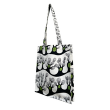 Load image into Gallery viewer, twin tote, bag sewing pattern by dhurata davies, slight side view, hanging from both handles