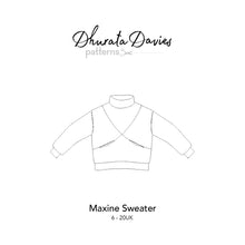 Load image into Gallery viewer, Maxine Sweater, digital PDF sewing pattern, size 6-20UK