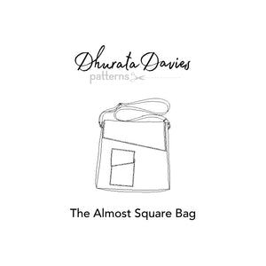 The Almost Square Bag, digital PDF sewing pattern for a messenger style bag