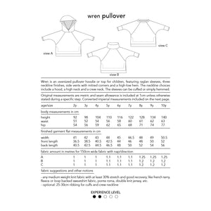 Wren Pullover - children's digital PDF sewing pattern by Dhurata Davies, sizes 2-10 years old