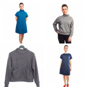Sewing Pattern bundle, Maxine Dress and Maxine Sweater, digital sewing pattern